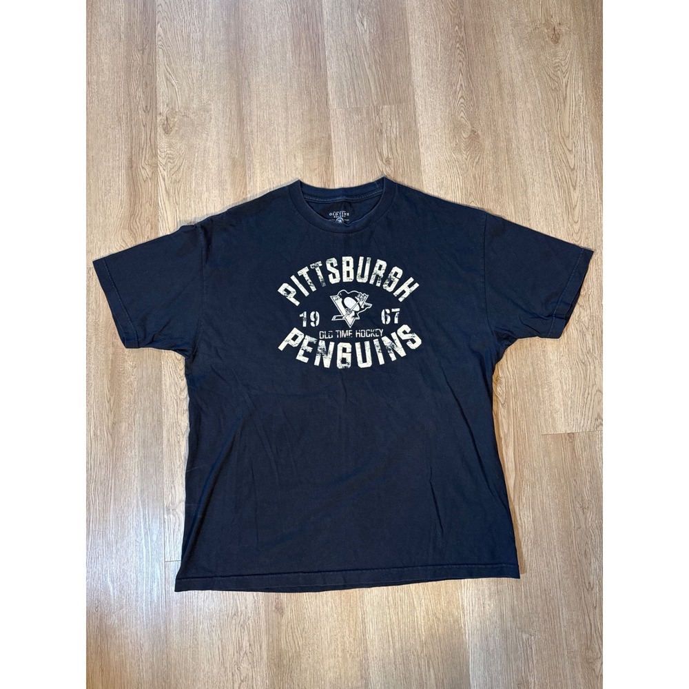 Pittsburgh Penguins Old Time Hockey Men's XL Black NHL‎ Graphic Tee